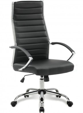 Кресло офисное BRABIX "Style EX-528", экокожа, хром, черное, 531947 в Заречном - zarechnyy.ok-mebel.com | фото