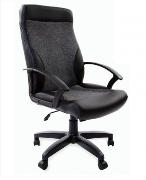 Кресло офисное BRABIX "Trust EX-535" (экокожа/черная/ткань серая) 531383 в Заречном - zarechnyy.ok-mebel.com | фото