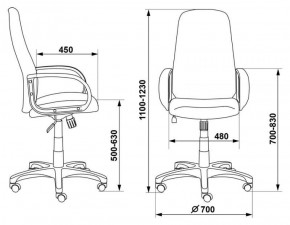 Кресло руководителя Бюрократ CH-808AXSN/LBL+TW-11 черный в Заречном - zarechnyy.ok-mebel.com | фото 3