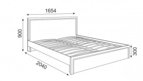 Кровать 1.6 М07 Стандарт с основанием Беатрис (Орех гепланкт) в Заречном - zarechnyy.ok-mebel.com | фото