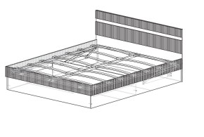 ОЛИВИЯ Кровать 1600 с основанием и ПМ в Заречном - zarechnyy.ok-mebel.com | фото 4