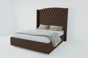 Кровать Берлин ЛЮКС с ПМ 900 (экокожа коричневая) в Заречном - zarechnyy.ok-mebel.com | фото 2