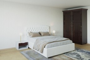 Кровать Берлин с ПМ 1200 (экокожа белая) в Заречном - zarechnyy.ok-mebel.com | фото 2