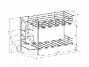 Кровать двухъярусная "Толедо" Черный/Венге в Заречном - zarechnyy.ok-mebel.com | фото 2