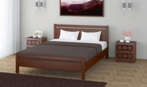 ВЕРОНИКА-1 Кровать из массива 1200 (Орех) в Заречном - zarechnyy.ok-mebel.com | фото