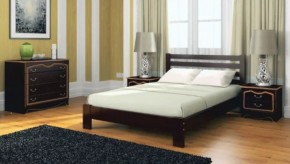 ВЕРОНИКА Кровать из массива 1600 (Темный орех) в Заречном - zarechnyy.ok-mebel.com | фото