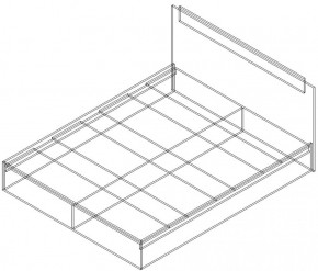 СОФИЯ Кровать КР1600 (венге/дуб белфорт) щиты в Заречном - zarechnyy.ok-mebel.com | фото 2