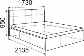 Кровать Изабелла с латами Newtone light beige 1400x2000 в Заречном - zarechnyy.ok-mebel.com | фото 2