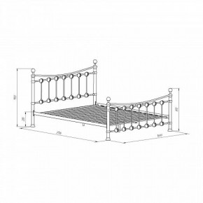 Кровать металлическая "Эльда" Черный/Золото в Заречном - zarechnyy.ok-mebel.com | фото 2