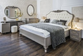 Кровать Мокко 1600 с мягким изголовьем + основание (серый камень) в Заречном - zarechnyy.ok-mebel.com | фото