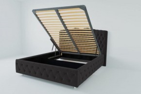 Кровать Нягань с ПМ 1200 (экокожа кольт ч) в Заречном - zarechnyy.ok-mebel.com | фото