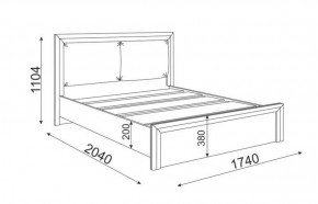 Кровать 1.6 Глэдис М31 с настилом и мягкой частью (ЯШС/Белый) в Заречном - zarechnyy.ok-mebel.com | фото 3