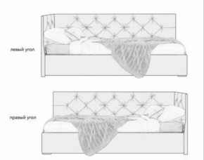 Кровать угловая Лэсли интерьерная +основание/ПМ/бельевое дно (120х200) в Заречном - zarechnyy.ok-mebel.com | фото 5