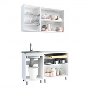Кухня Айсбери 1.2 м (Белый/Дуб Сонома) в Заречном - zarechnyy.ok-mebel.com | фото 2