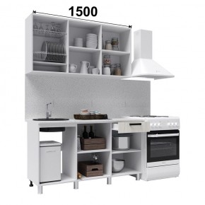 Кухня ДИОР 1500 (Белый/Дуб Крафт белый) в Заречном - zarechnyy.ok-mebel.com | фото 2