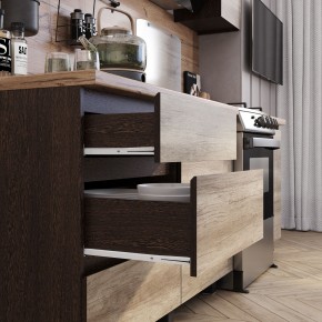 Кухня Энигма 1.6 м (венге/дуб каньон) в Заречном - zarechnyy.ok-mebel.com | фото 2