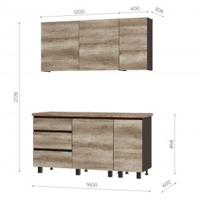 Кухня Энигма 1.6 м (венге/дуб каньон) в Заречном - zarechnyy.ok-mebel.com | фото 5