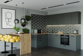 Кухня угловая Антрацит 2600х1600 (Стол. 38мм) в Заречном - zarechnyy.ok-mebel.com | фото