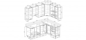 Кухонный гарнитур Антик 2200*1600 h950 (Стол. 38мм) в Заречном - zarechnyy.ok-mebel.com | фото 2