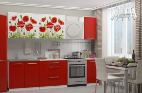 МАКИ КРАСНЫЕ Кухонный гарнитур 2.0 в Заречном - zarechnyy.ok-mebel.com | фото