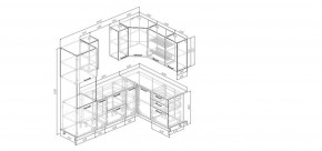Кухонный гарнитур Меренга 2400*1600 (Стол. 38мм) в Заречном - zarechnyy.ok-mebel.com | фото 2