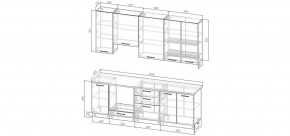 Кухонный гарнитур Санторини 2400 h950 (Стол. 38мм) в Заречном - zarechnyy.ok-mebel.com | фото 2