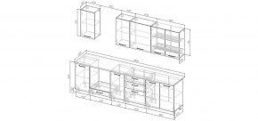 Кухонный гарнитур Смоки 2800 (Стол. 38 мм) в Заречном - zarechnyy.ok-mebel.com | фото 2