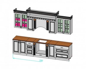 Кухонный гарнитур Верона 3.3 (крем) композиция №1 в Заречном - zarechnyy.ok-mebel.com | фото 2