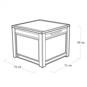 Квадратный сундук Cube Rattan 208 л в Заречном - zarechnyy.ok-mebel.com | фото 4