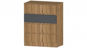 ЛЕНОРА Комод 4 ящика (графит) в Заречном - zarechnyy.ok-mebel.com | фото