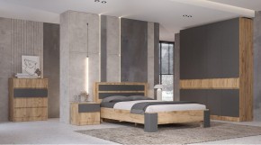 ЛЕНОРА Спальный гарнитур (модульный) графит в Заречном - zarechnyy.ok-mebel.com | фото