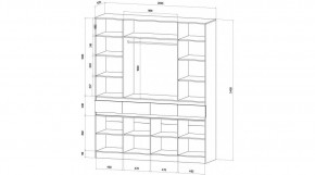 ЛЕНОРА Спальный гарнитур (модульный) графит в Заречном - zarechnyy.ok-mebel.com | фото 9
