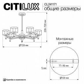 Люстра на штанге Citilux ELAN CL241171 в Заречном - zarechnyy.ok-mebel.com | фото 12