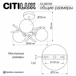 Люстра на штанге Citilux Ronny CL242133 в Заречном - zarechnyy.ok-mebel.com | фото 7