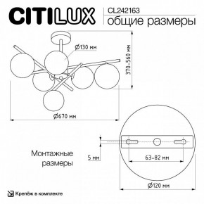 Люстра на штанге Citilux RONNY CL242163 в Заречном - zarechnyy.ok-mebel.com | фото 12