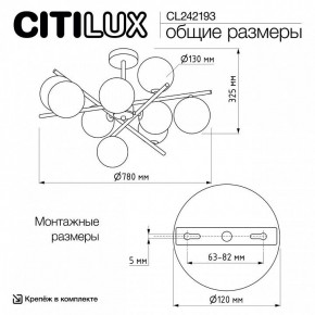 Люстра на штанге Citilux Ronny CL242193 в Заречном - zarechnyy.ok-mebel.com | фото 8