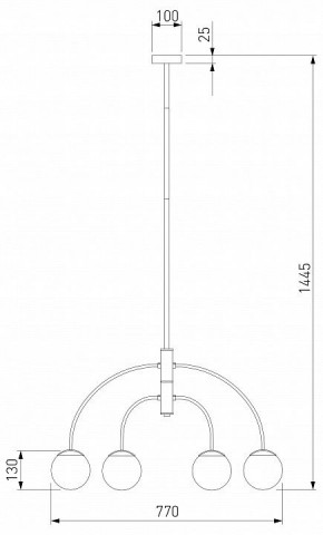 Люстра на штанге Eurosvet Cenacolo 30179/4 черный в Заречном - zarechnyy.ok-mebel.com | фото 3