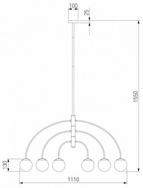 Люстра на штанге Eurosvet Cenacolo 30179/6 черный в Заречном - zarechnyy.ok-mebel.com | фото 3