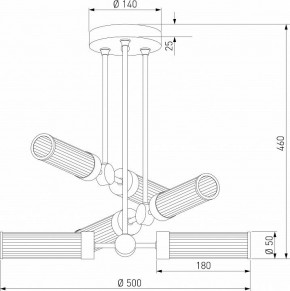 Люстра на штанге Eurosvet Oriens 60166/6 латунь в Заречном - zarechnyy.ok-mebel.com | фото 5