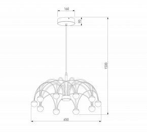 Люстра на штанге Eurosvet Ragno 90030/10 LED золото в Заречном - zarechnyy.ok-mebel.com | фото 5