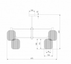 Люстра на штанге Eurosvet Voile 30192/8 золото в Заречном - zarechnyy.ok-mebel.com | фото 4