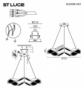 Люстра на штанге ST-Luce Rio SL6508.403.01 в Заречном - zarechnyy.ok-mebel.com | фото 3