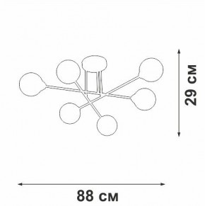 Люстра на штанге Vitaluce V3931 V3931-8/6PL в Заречном - zarechnyy.ok-mebel.com | фото 4