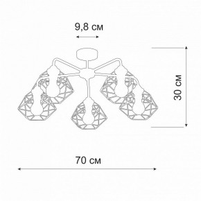 Люстра на штанге Vitaluce V4258 V4258-0/5PL в Заречном - zarechnyy.ok-mebel.com | фото 2
