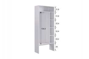 МЕРСИ Прихожая (модульная) белое дерево в Заречном - zarechnyy.ok-mebel.com | фото 5