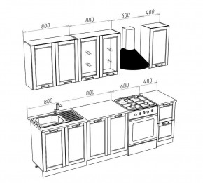 МИЛАНО Кухонный гарнитур 2,0 м Компоновка №1 (Орех) в Заречном - zarechnyy.ok-mebel.com | фото 3