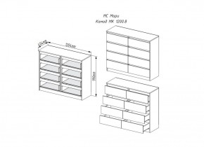 МОРИ МК 1200.8 Комод (графит) в Заречном - zarechnyy.ok-mebel.com | фото 3