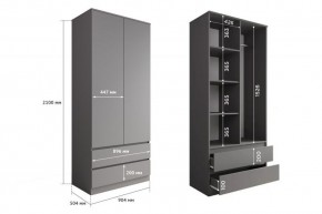 МОРИ МШ 900.2 Шкаф (графит) в Заречном - zarechnyy.ok-mebel.com | фото 2
