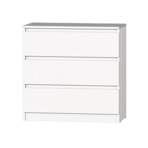 МС "Хилтон" Комод №2 800 (3 ящ.) белый текстурный в Заречном - zarechnyy.ok-mebel.com | фото 2