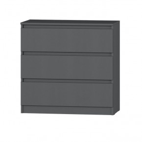 МС "Хилтон" Комод №2 800 (3 ящ.) графит в Заречном - zarechnyy.ok-mebel.com | фото 2